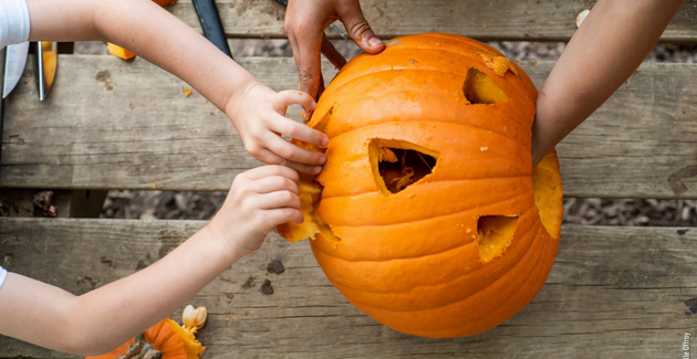 Ateliers citrouille d'Halloween à la cueillette de Muizon