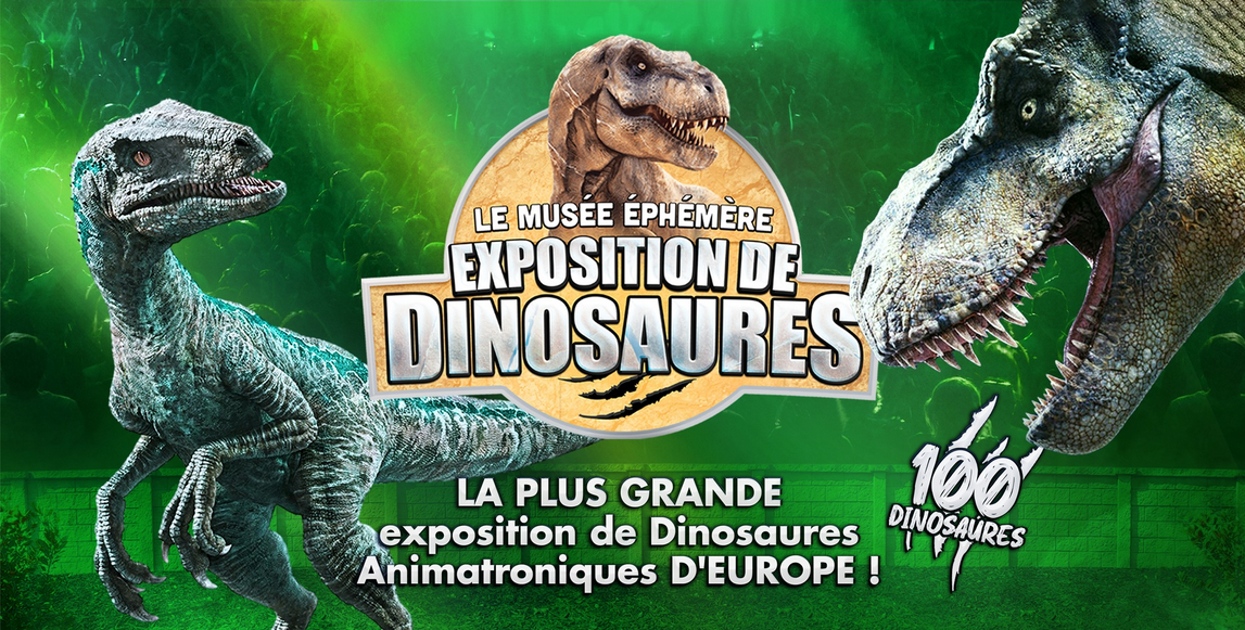 Le musée éphémère le Mondes des dinosaures au parc des Expositions Reims-Farman
