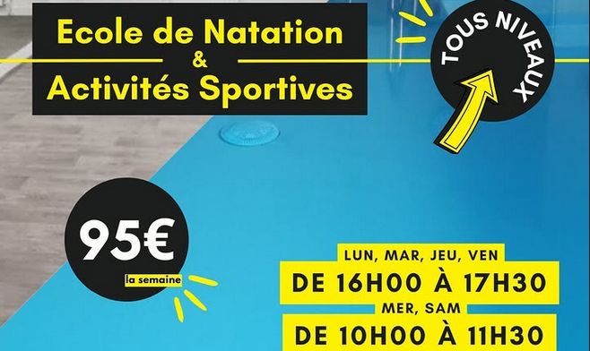 Stage enfants natation et activités sportives chez Tramp'O Gym