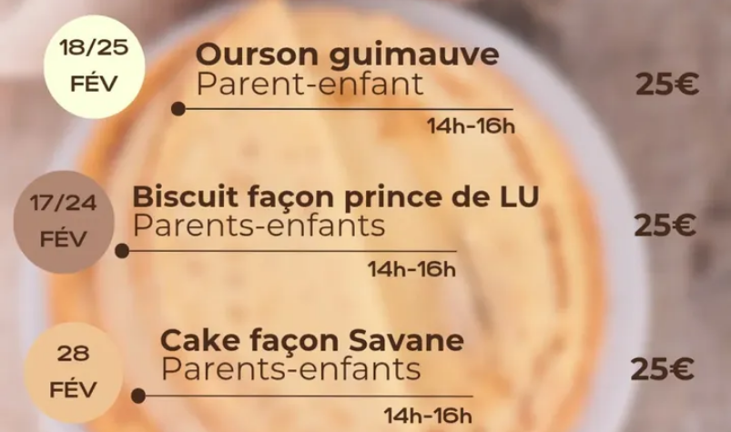 Ateliers parent-enfant des vacances au Cookolab