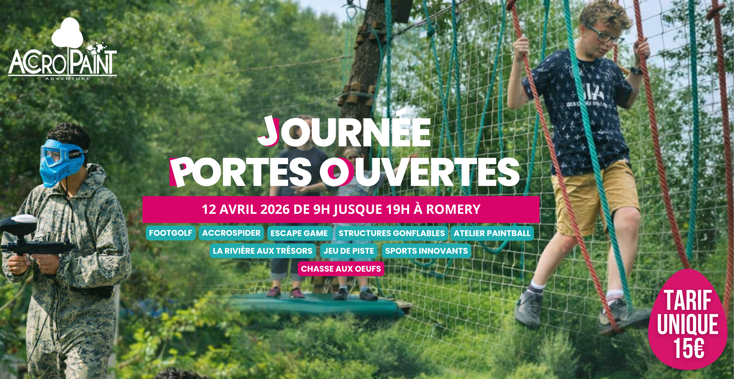 Journées Portes Ouvertes chez AccroPaint Adventure à Romery