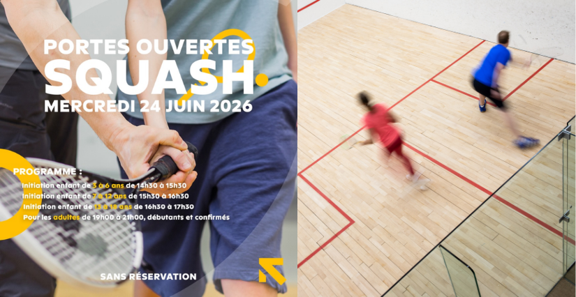 Portes Ouvertes Squash à partir de 3 ans à l'UCPA Sport Station Grand Reims