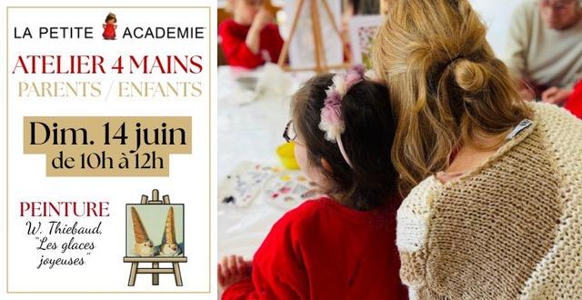 Atelier peinture à 4 mains parents-enfants à LA PETITE ACADÉMIE Reims