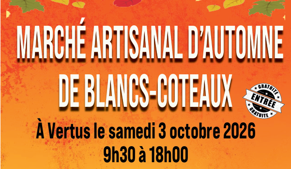 4ème édition du marché artisanal d'automne de Blancs-Coteaux (Vertus)