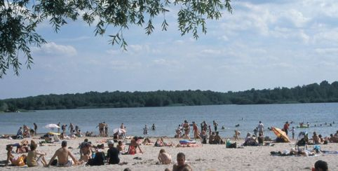 Plage de Giffaumont-Champaubert au Lac du Der en Champagne